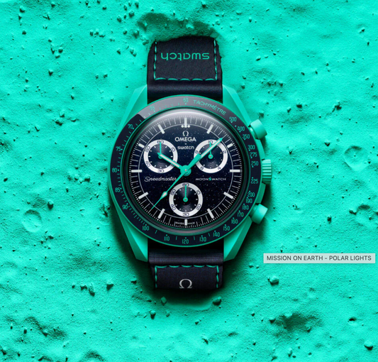 MOONSWATCH SWATCH X OMEGA MISSION ON EARTH LAVA POLAR LIGHTS