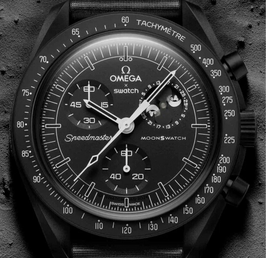 MOONSWATCH SWATCH X OMEGA MISSION MISSION TO THE MOONPHASE - NEW MOON